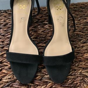 Vince Camuto block heel black sandals